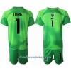 Conjunto (Camiseta+Pantalón Corto) Portero Francia Hugo Lloris 1 Segunda Equipación Mundial 2022 - Niño